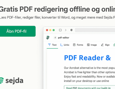 Læs anmeldelsen af Sejda PDF – et stærkt PDF-program med både online og offline adgang. Rediger, konverter og underskriv PDF’er gratis.